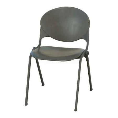 Kfi KFI Plastic Stack Chair - Charcoal 2000-P01 CHARCOAL